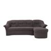 Ecksofa Sarafina - Greige/Schwarz, KONVENTIONELL, Textil (232/146cm) - MID.YOU