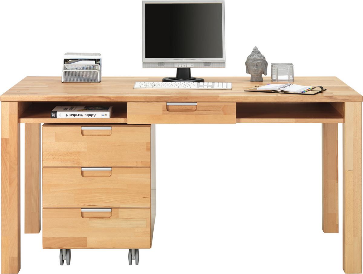Rollcontainer Kevin II - Kernbuche, Design, Holz/Kunststoff (45/62/58cm) - Linea Natura