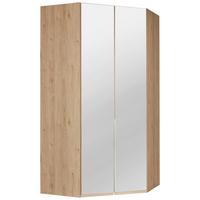ROHOVÁ ŠATNÍ SKŘÍŇ NEW YORK - barvy dubu/barvy hliníku, Konvenční, kov/kompozitní dřevo (120/236/120cm)
