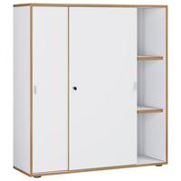 Aktenschrank Salia Weiß, Honigeiche B: 100 cm - Honigeiche/Weiß, Design, Holzwerkstoff (100/110/37cm) - MID.YOU