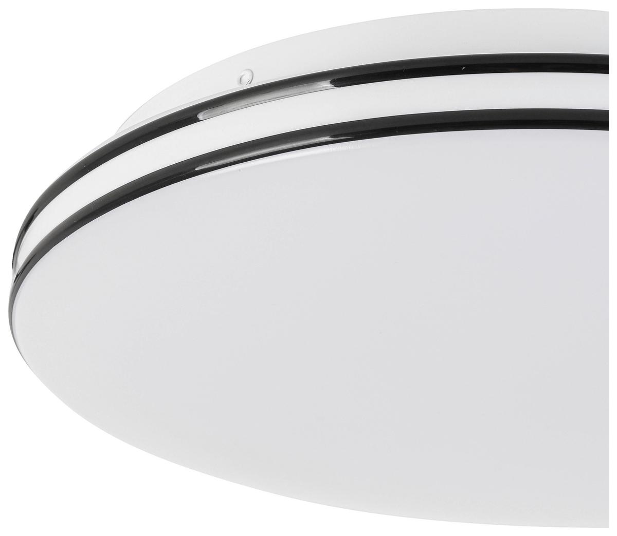 Led-deckenleuchte Fritzi Ø 30 Cm - Schwarz/Weiß, MODERN, Kunststoff/Metall (30/6,5cm) - Luca Bessoni