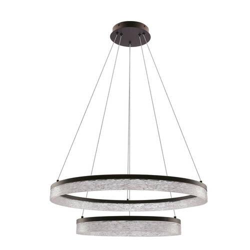 LED-Pendelleuchte 32-35561 Frozi - Transparent/Schwarz, Design, Kunststoff/Metall (60/60/120cm)