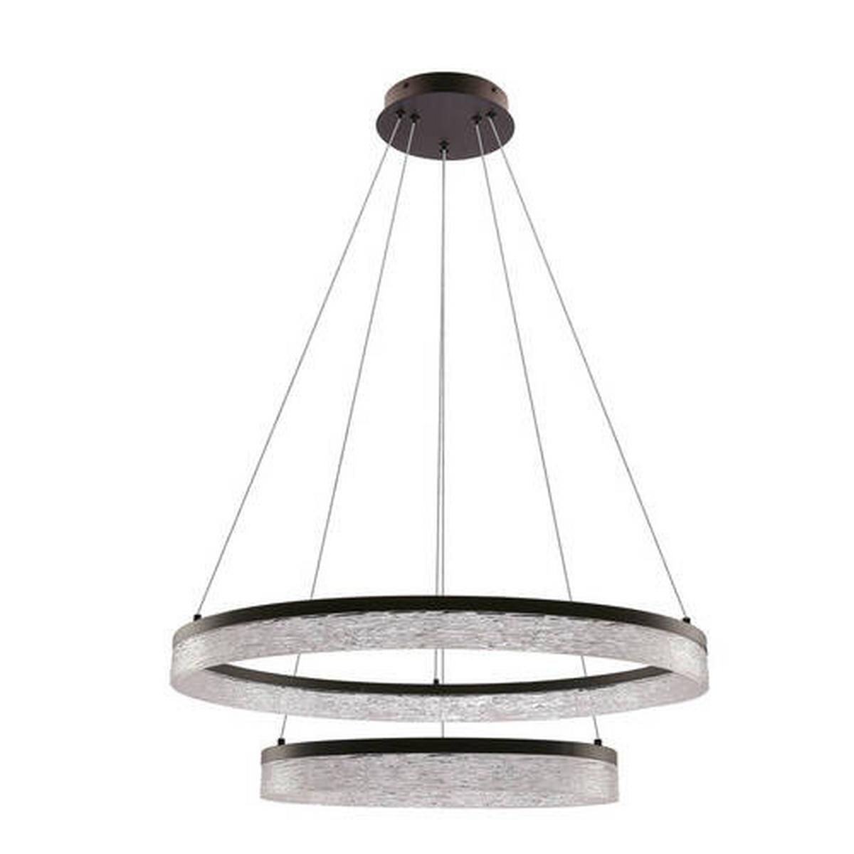 LED-Pendelleuchte 32-35561 Frozi - Transparent/Schwarz, Design, Kunststoff/Metall (60/60/120cm)