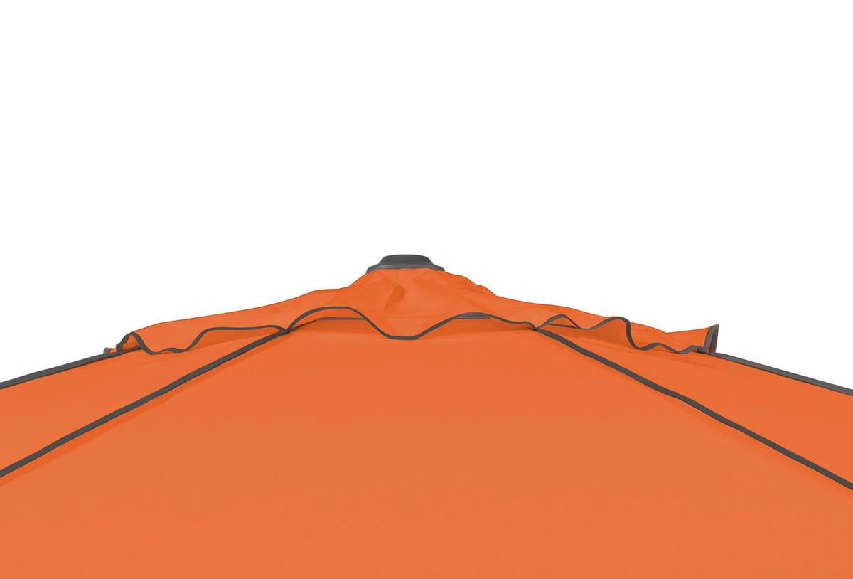 Sonnenschirm Adria Bxhxt: 350x275x350 Cm Terracotta - Anthrazit/Terracotta, Basics, Textil/Metall (350/275cm) - Schneider