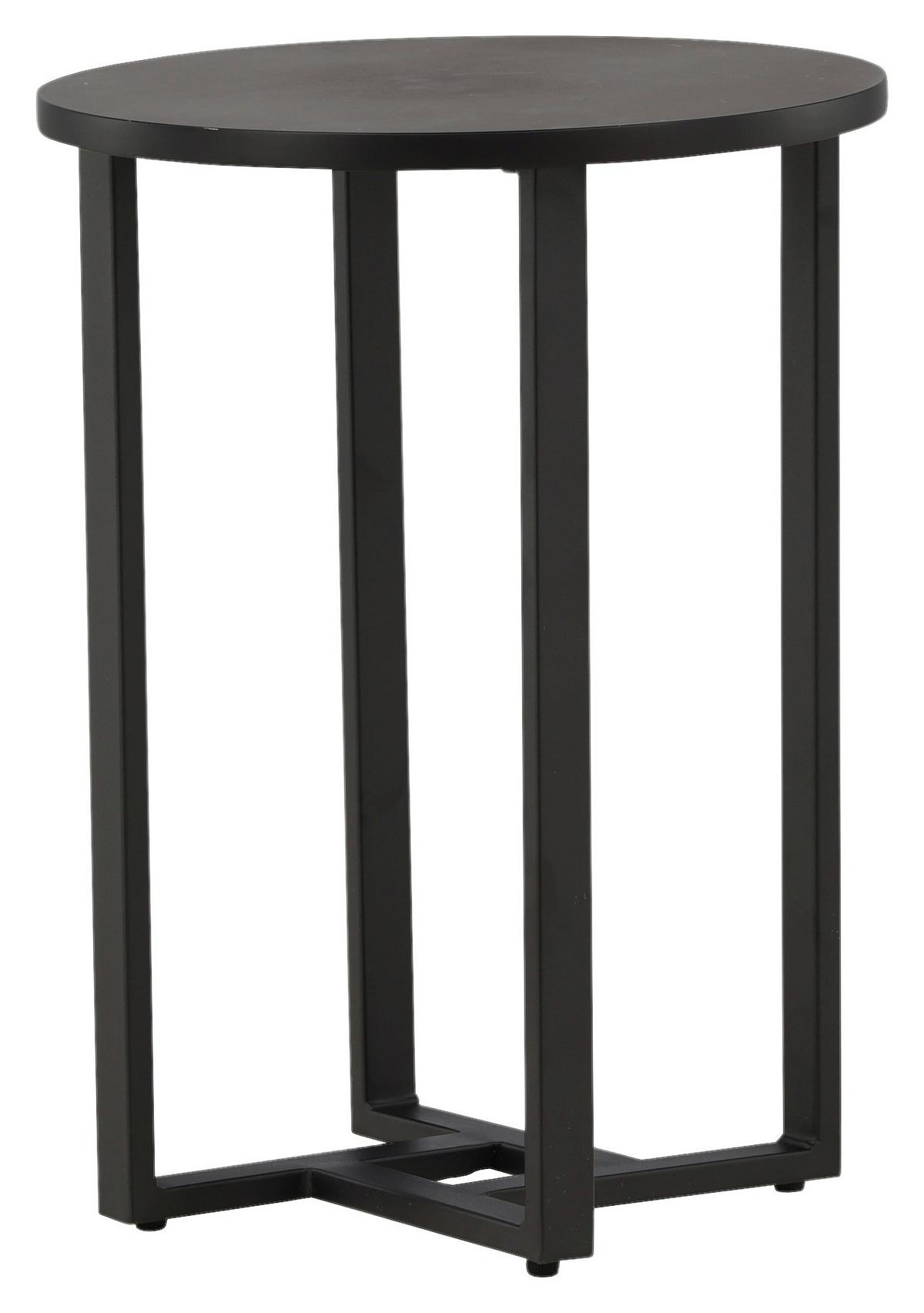 Couchtisch Lawton - Schwarz, Design, Holzwerkstoff/Metall (40/40/55cm) - Livetastic