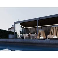 Pergola Deluxe 720x360cm Sturmfest, Gartenpavillon - Anthrazit, Basics, Metall (720/255/360cm) - WEIDE