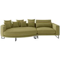 Bigsofa Natalia Olivgrün S: 150x283 cm - Schwarz/Olivgrün, Design, Textil (150/283cm) - Livetastic