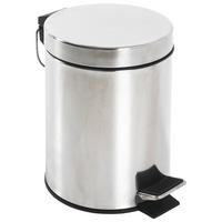 Kosmetikeimer Kosmo Edelstahl Glänzend 3 Liter D/h: 17/24 Cm - Edelstahlfarben/Schwarz, KONVENTIONELL, Kunststoff/Metall (17/24cm)