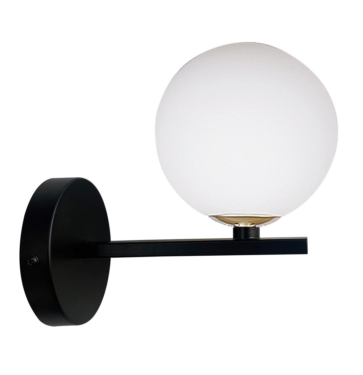 Wandleuchte 21-01221 Kama - Goldfarben/Schwarz, KONVENTIONELL, Metall (20/12/19cm)