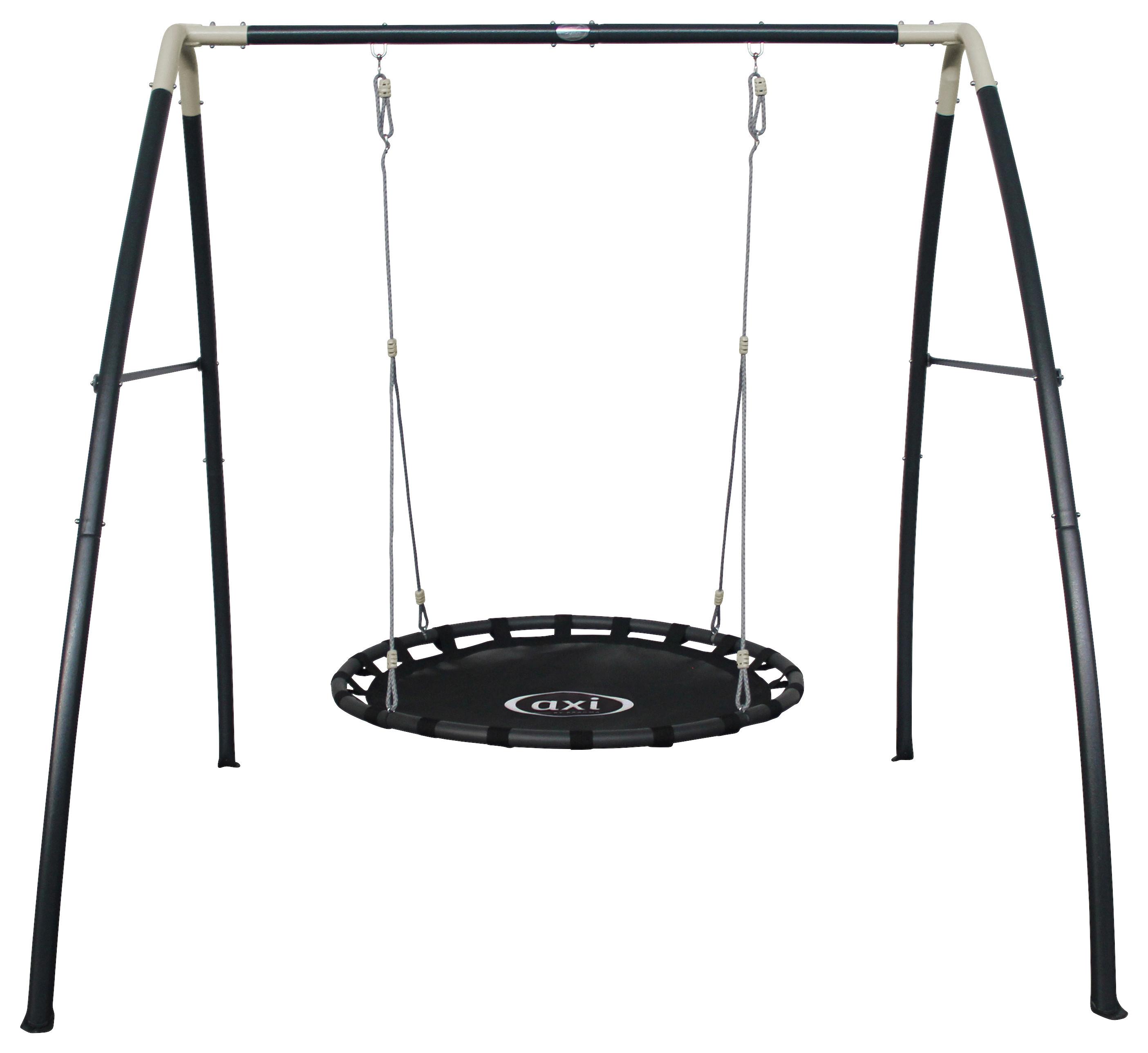 Netzschaukel Anthrazit/Creme B: 210 cm - Anthrazit/Creme, KONVENTIONELL, Metall (210/218/238cm) - Ambia Garden