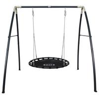 Netzschaukel Anthrazit/creme B: 210 Cm - Anthrazit/Creme, KONVENTIONELL, Metall (210/218/238cm) - Ambia Garden