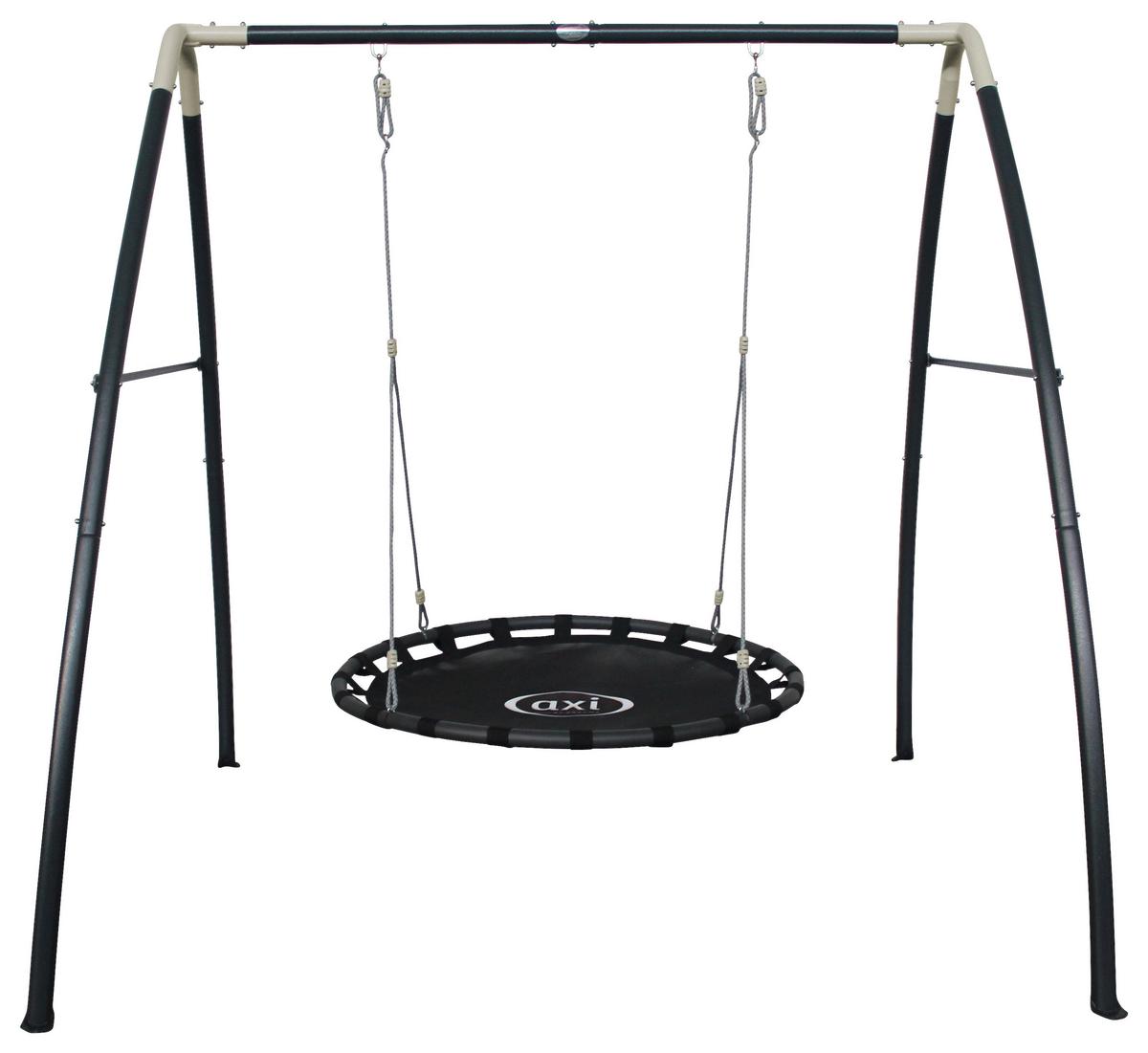 Netzschaukel Anthrazit/creme B: 210 Cm - Anthrazit/Creme, KONVENTIONELL, Metall (210/218/238cm) - Ambia Garden