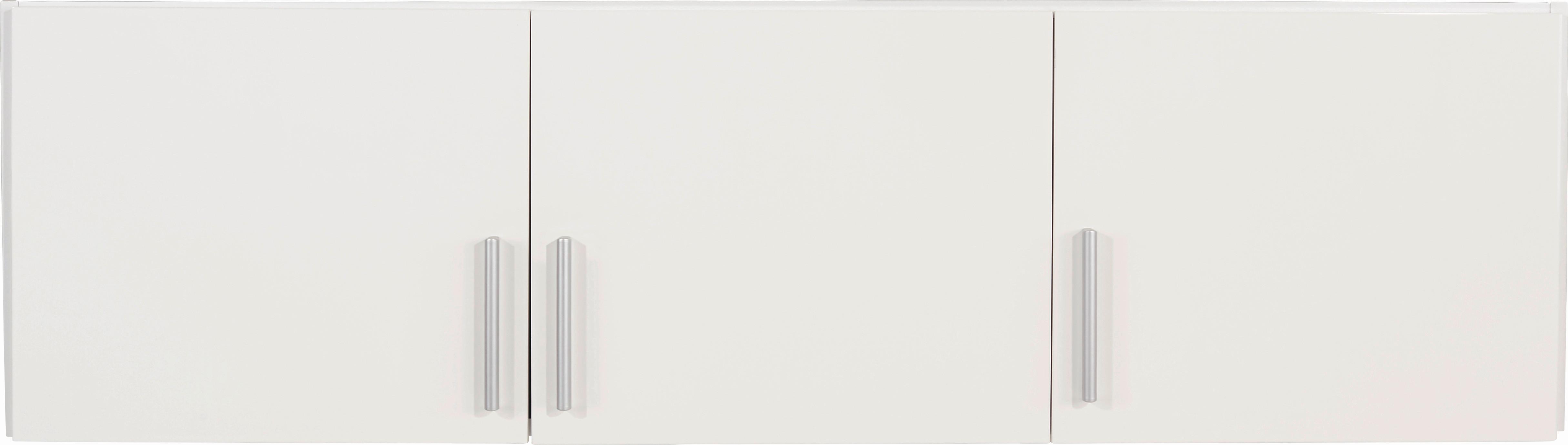 Aufsatzschrank 136cm Celle, Weiß - Weiß Hochglanz/Weiß, MODERN, Holz (136/40/54cm)