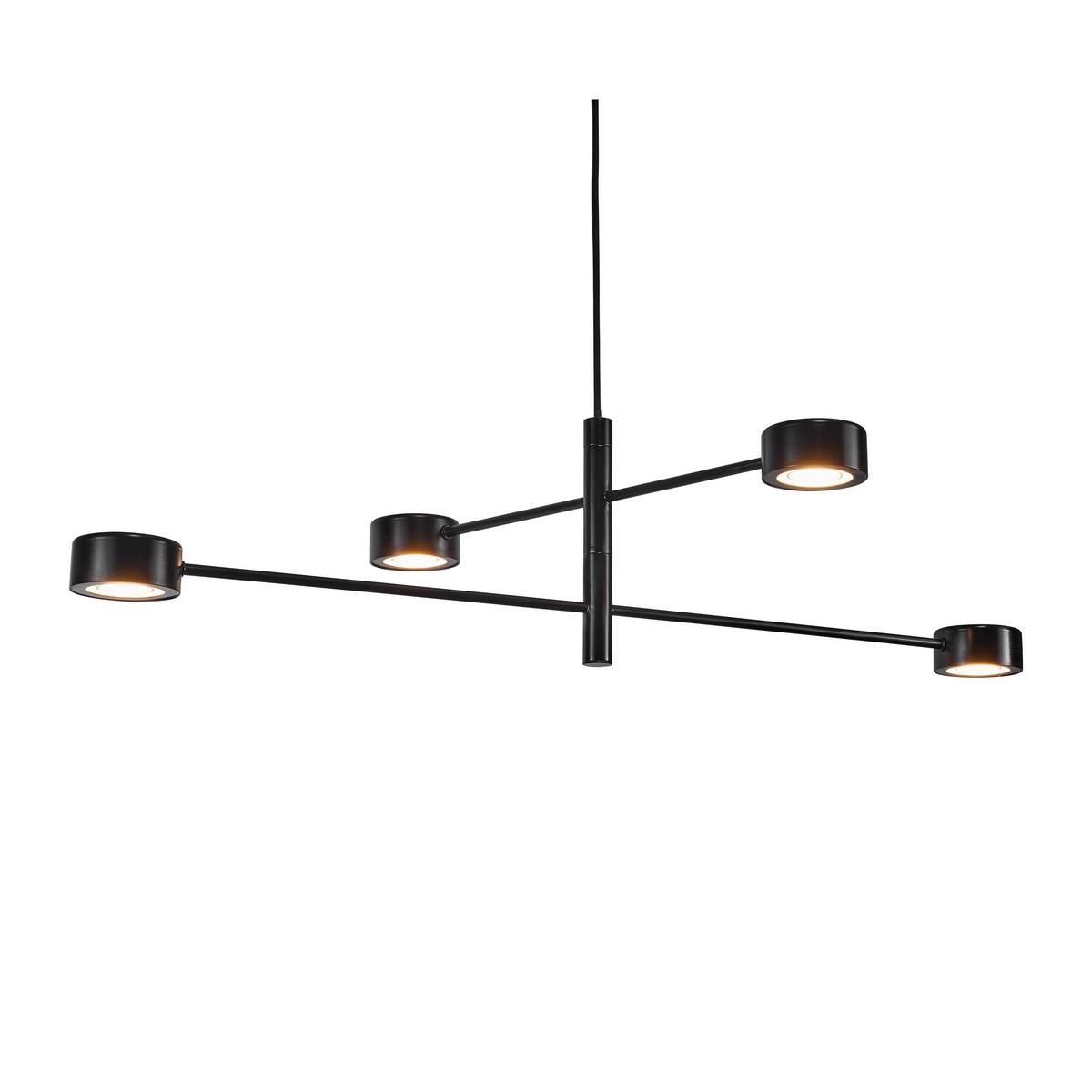 Led-hängeleuchte Clyde Schwarz B: 89,6 Cm - Schwarz, Design, Metall (89,6/8,5cm) - Nordlux