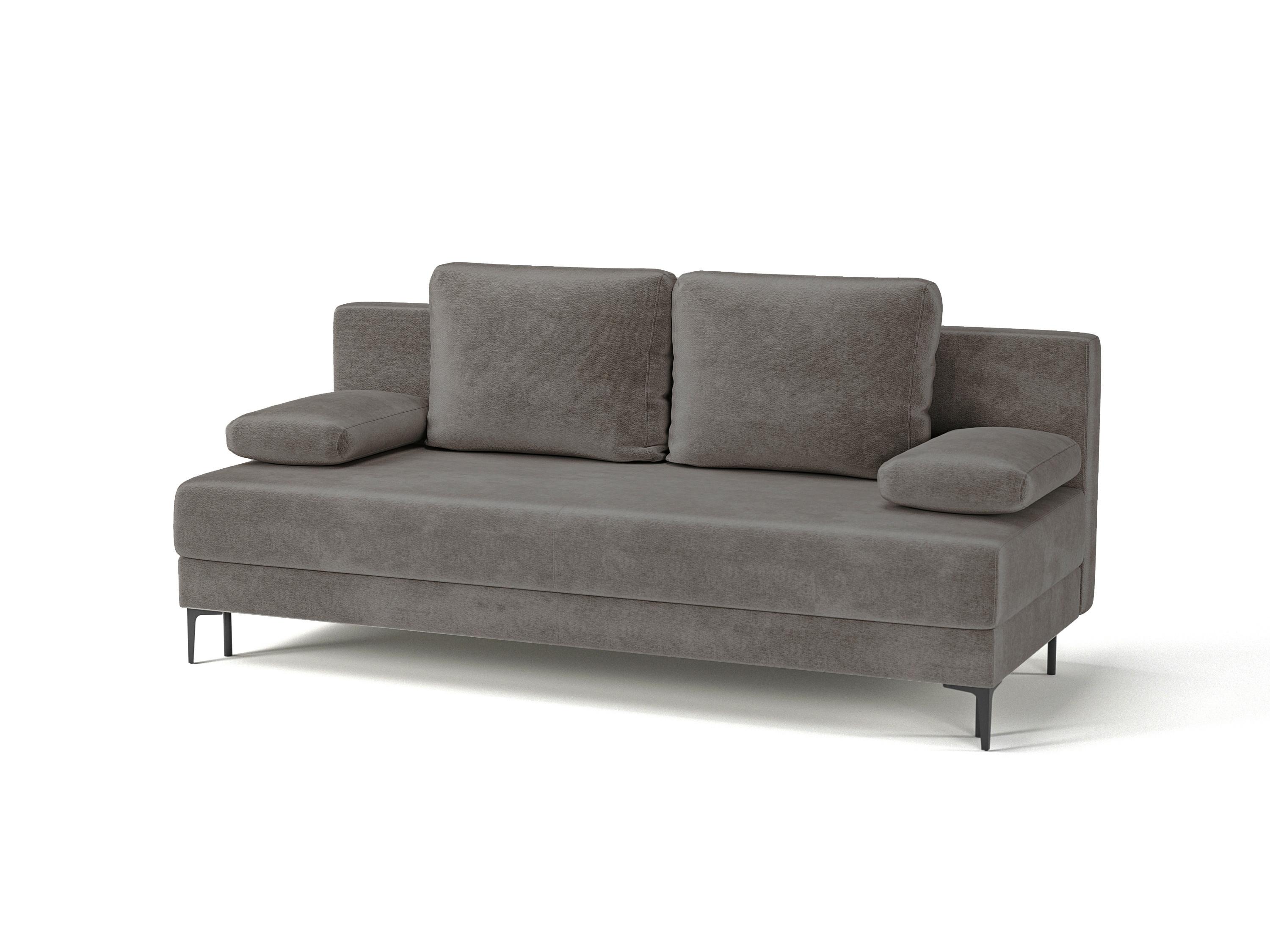 Schlafsofa Leipzig Dunkelgrau B: 200cm - Dunkelgrau/Schwarz, Design, Textil (200/78,5/88cm) - MID.YOU