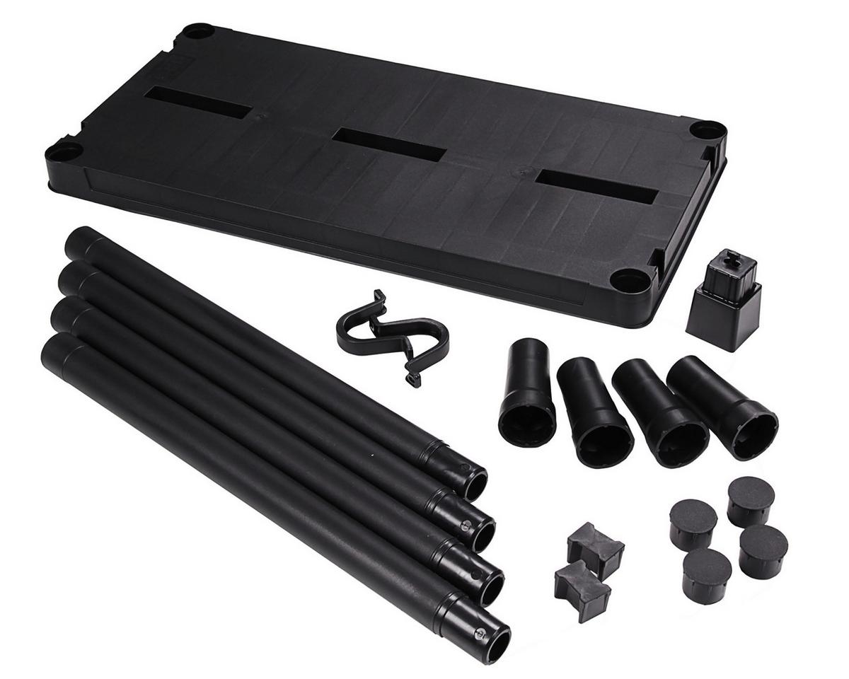Steckregal Schwarz Kunststoff - Schwarz, Basics, Kunststoff (71/180/35cm)