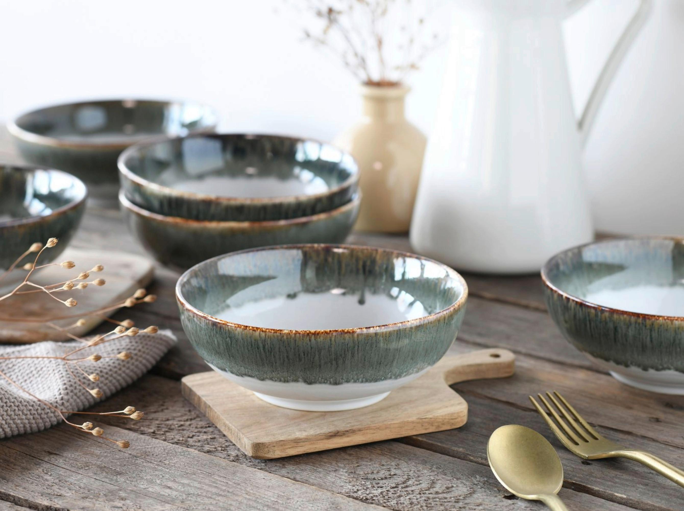 Miska na müsli CASCADE - šedá, Moderní, keramika (16,5/6cm) - Creatable