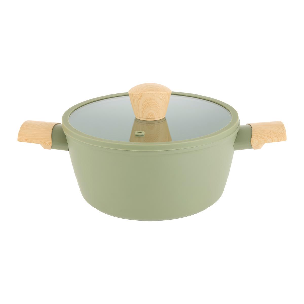 Sada hrnců MICHAEL - zelená/čiré, Moderní, kov/plast - Mömax