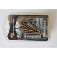 Spanplattenschrauben Metall L: 13 cm 10 Stk. mit Dübel - Basics, Kunststoff/Metall (13/7,5/2,cm)