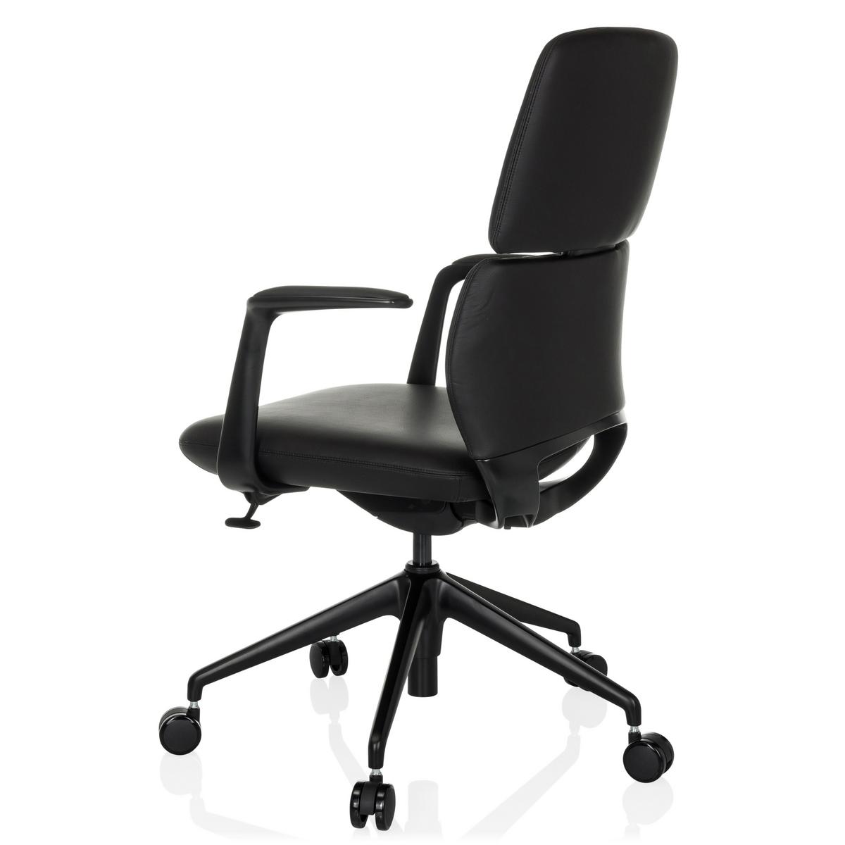 Drehstuhl Schwarz B: 62 cm - Schwarz, MODERN, Leder/Kunststoff (62/98-108/60cm) - MID.YOU