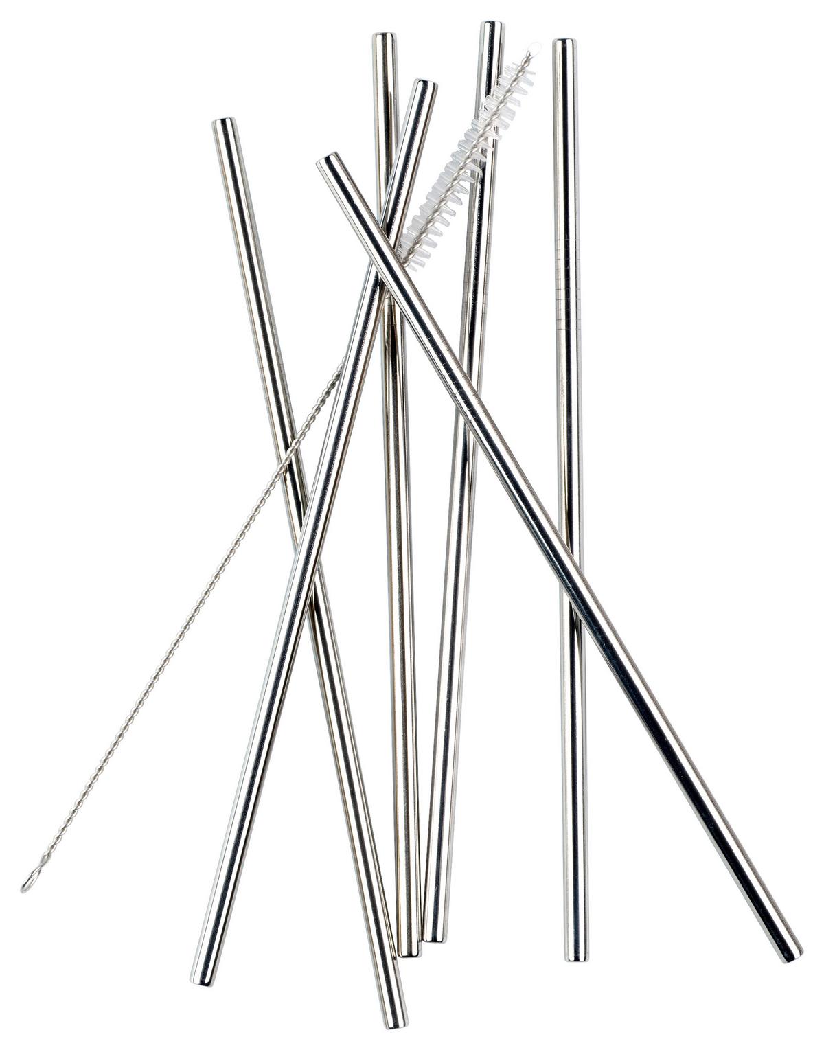 TRINKHALM ECHTWERK EDELSTAHL-TRINKHALME - Silberfarben, Design, Metall (0,6/21,5cm) - Echtwerk