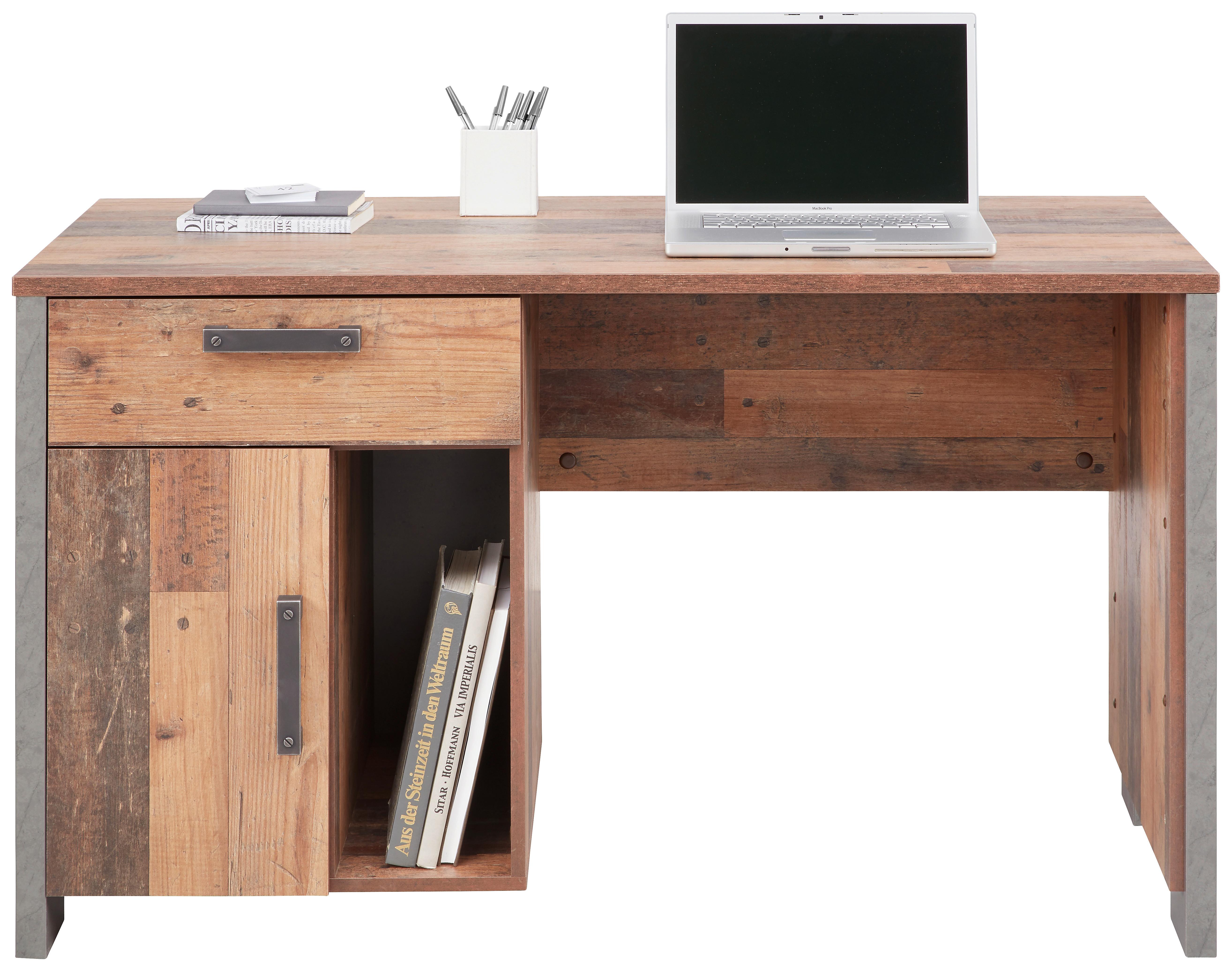 Psací Stůl Clif - černá/tmavě šedá, Moderní, kov/kompozitní dřevo (126,5/73,5/60cm) - Premium Living