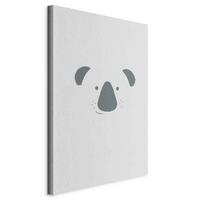 Leinwandbild Koala Grau Hellgrau B: 80 Cm - Hellgrau/Grau, Basics, Holz/Textil (80/120/1,2cm) - artgeist