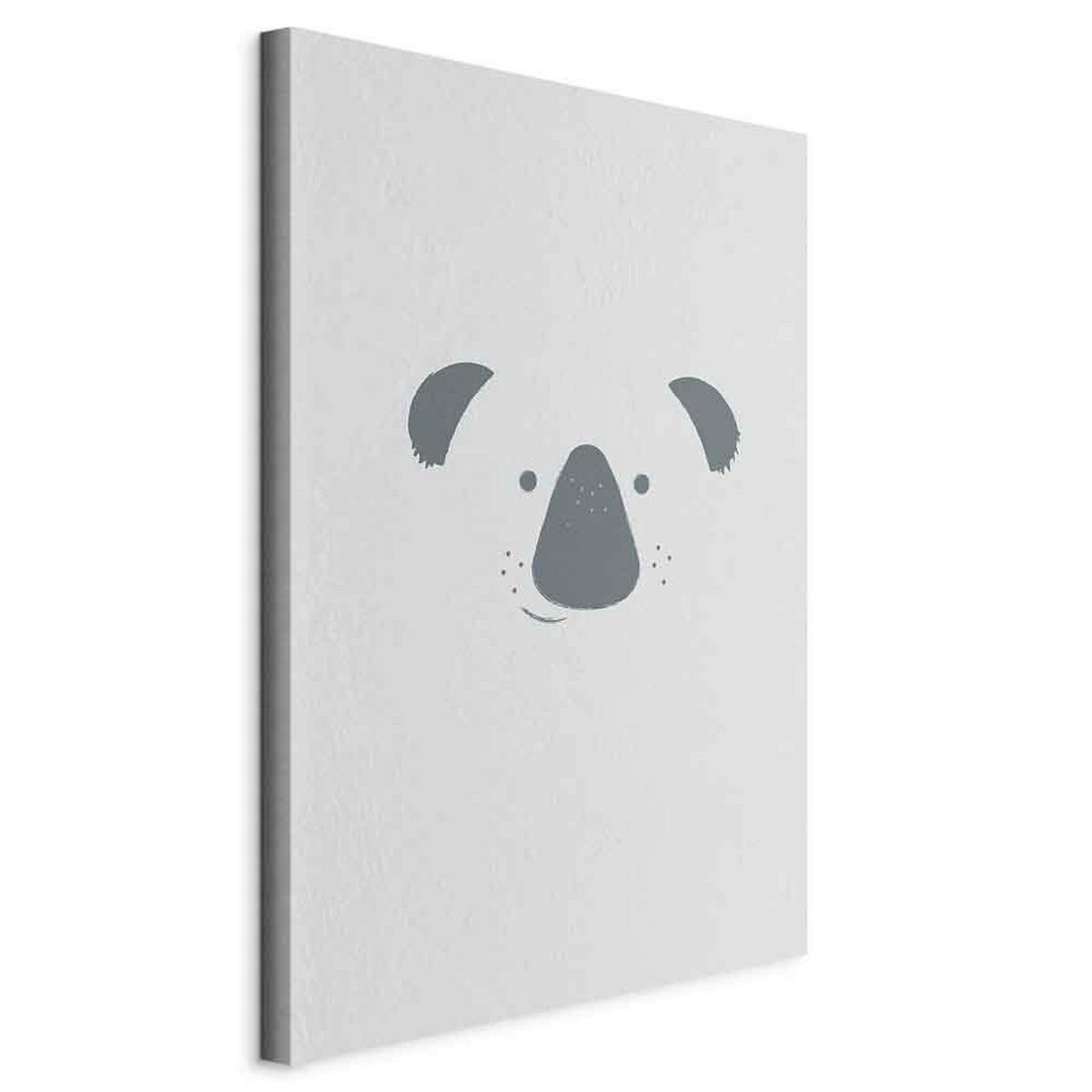 Leinwandbild Koala Grau Hellgrau B: 80 Cm - Hellgrau/Grau, Basics, Holz/Textil (80/120/1,2cm) - artgeist
