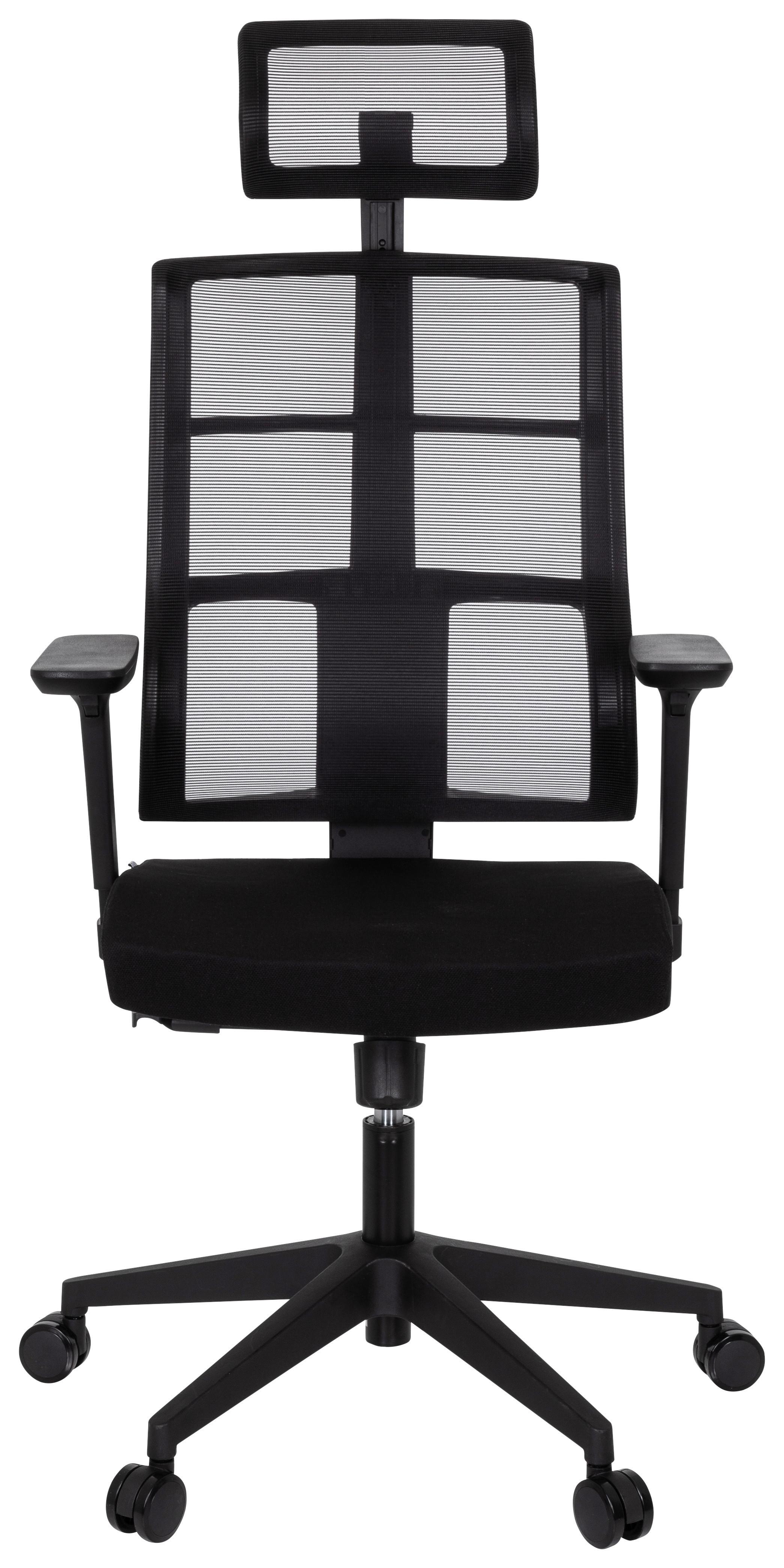 Drehstuhl Spinio Pro Schwarz - Schwarz, MODERN, Kunststoff/Textil (64/138/62cm) - MID.YOU
