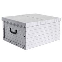 Aufbewahrungsbox Inge - Weiß, KONVENTIONELL, Karton/Kunststoff (50/40/25cm) - Luca Bessoni