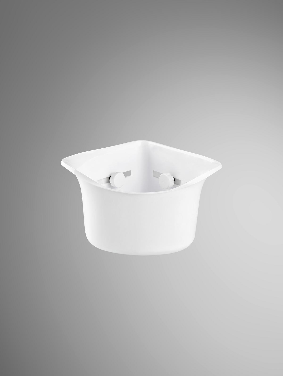 SPRCHOVÝ KOŠ EASY - CORNER - bílá, Moderní, plast (24,8/20/14,35cm) - Premium Living