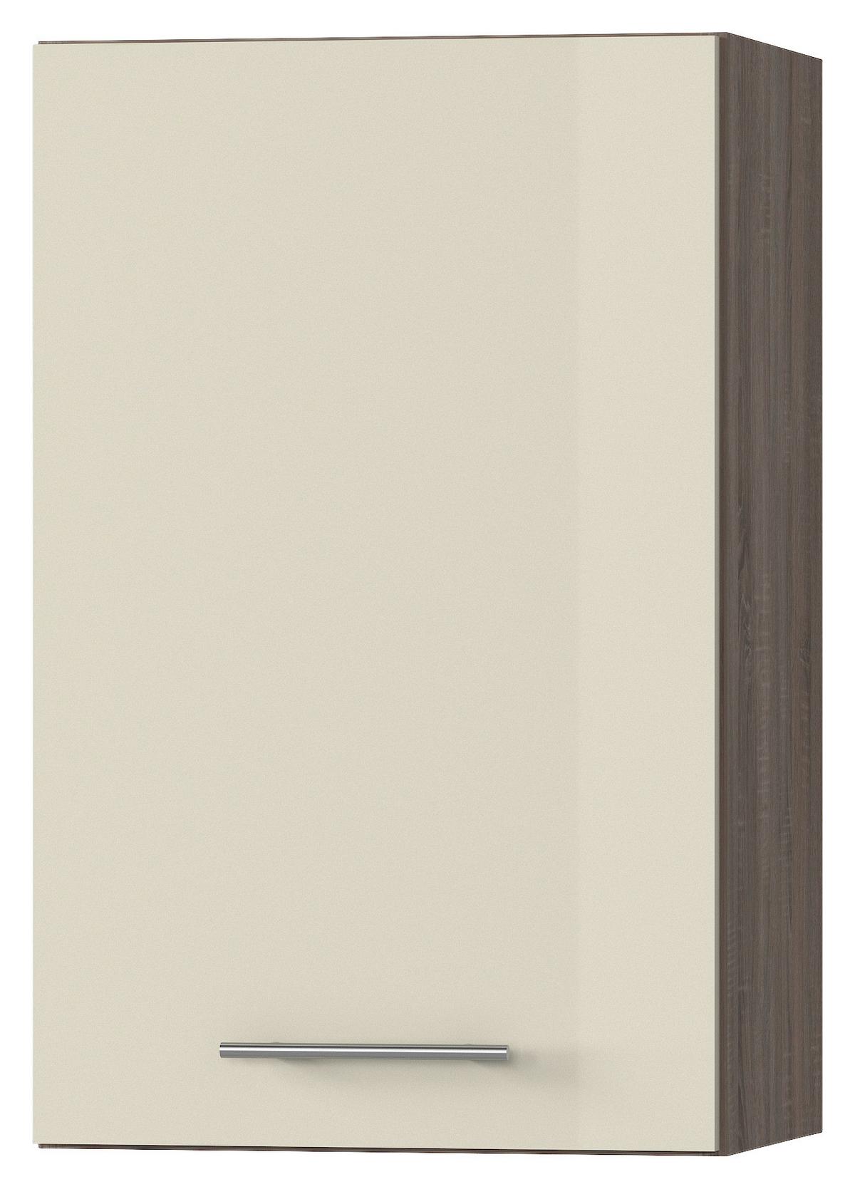 Felsőszekrény Corina 2 - bézs/tölgyfa színű, fa/fém (50/72,4/34,6cm)