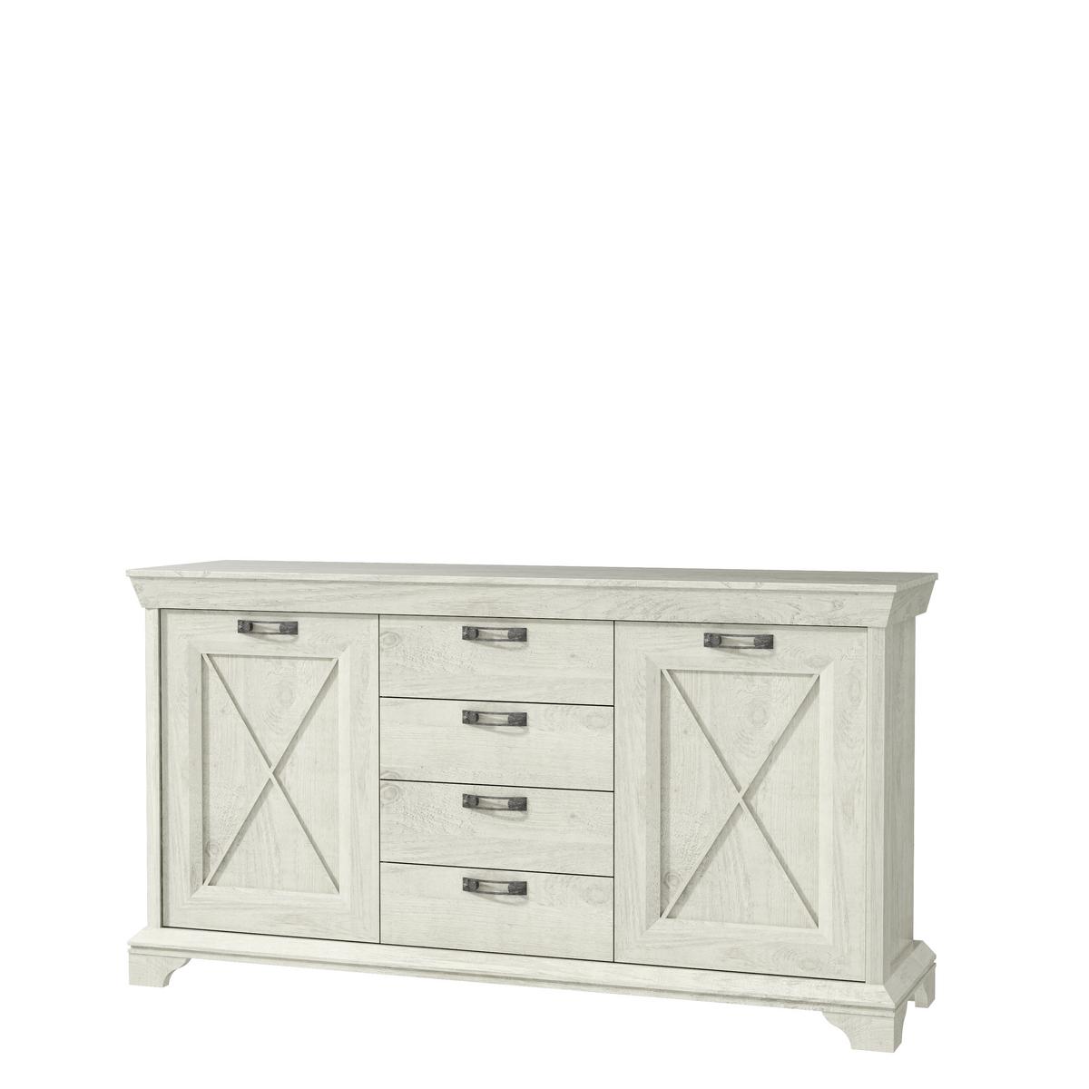 Sideboard B: 178,3 cm Kashmir, Pinienfarben/Weiß - Weiß/Pinienfarben, ROMANTIK / LANDHAUS, Holzwerkstoff/Kunststoff (178,3/95,9/48,2cm) - MID.YOU