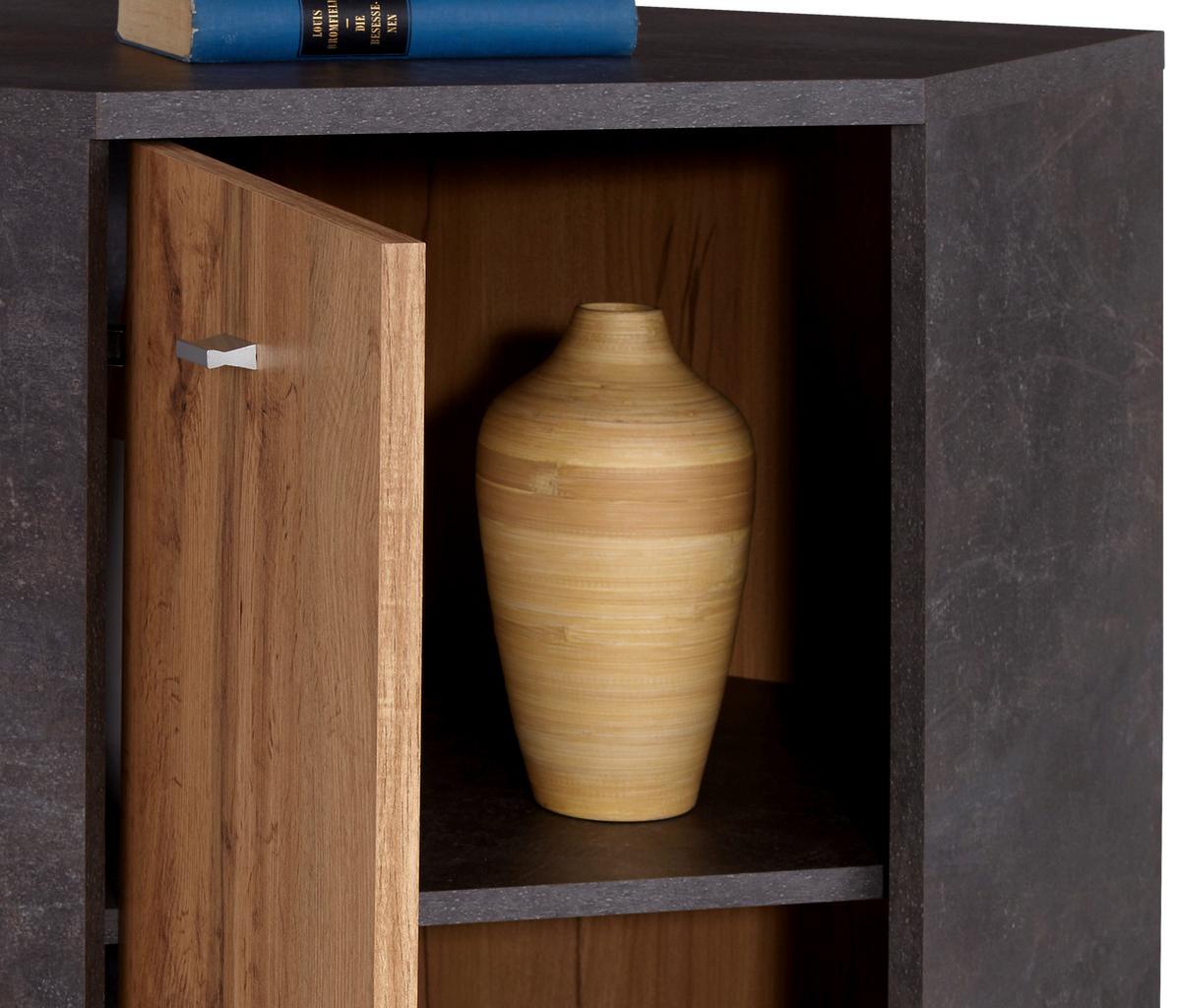 Kommode B: 60,9 Cm 4-you, Beton Optik/wotan Eiche Dekor - Eichefarben/Grau, MODERN, Holzwerkstoff (60,9/85,4/60,9cm)