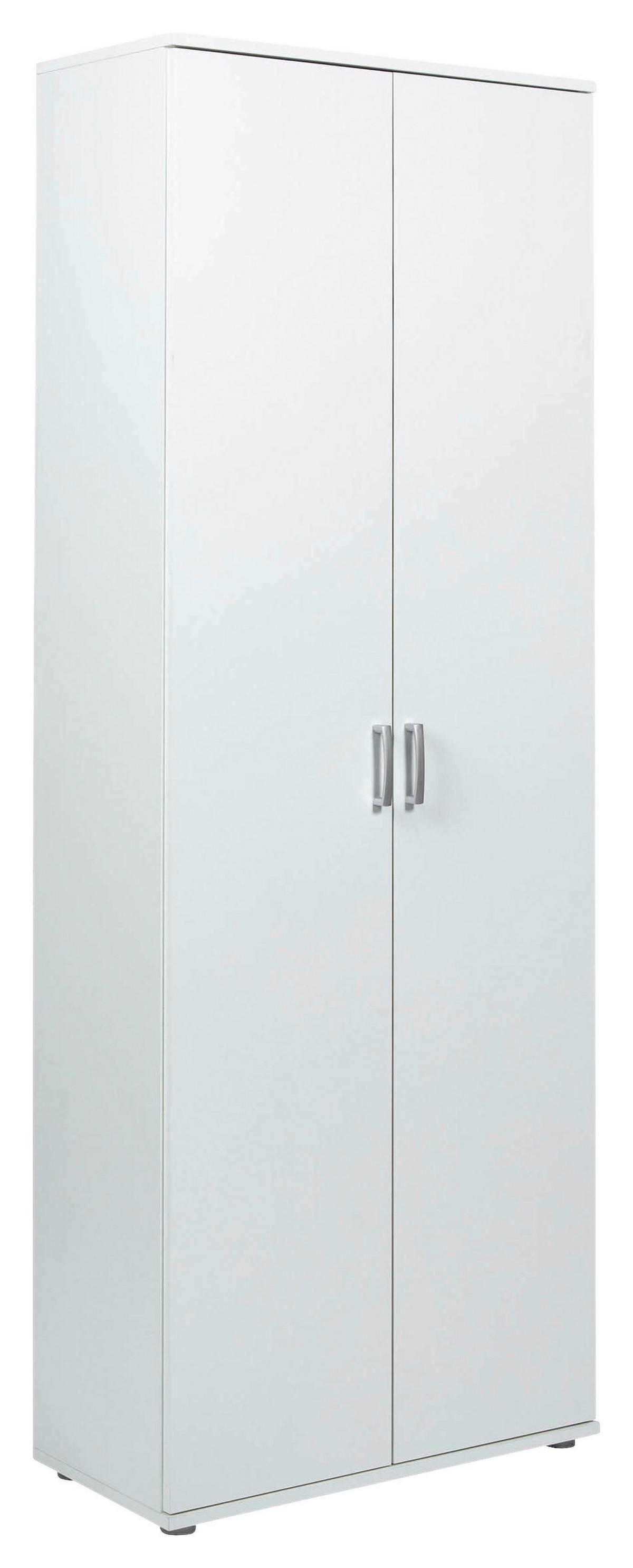 Mehrzweckschrank Arcconati Hhs Weiss Holz Dekor BxH 34x189cm - Weiß, Basics, Holzwerkstoff (70/34/189cm) - MID.YOU