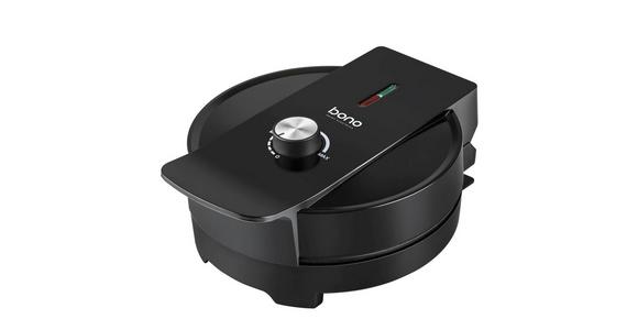 Waffeleisen Wilma 1000 W Mit Temperaturregler - Schwarz, KONVENTIONELL, Metall (25,2/9,8/20,2cm) - Bono