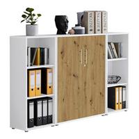 AKTENSCHRANK OFFICE EDITION - SW SET 2 - Weiß/Eiche Artisan, MODERN, Holzwerkstoff (172,6/113,6/33cm) - MID.YOU