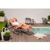 Garten-Relaxliege P02079 - Orange, KONVENTIONELL, Textil/Metall (57/81/143cm) - Siena Garden