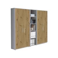 AKTENSCHRANK OFFICE EDITION - SW SET 10 - Hellgrau/Eiche Artisan, MODERN, Holzwerkstoff (212,9/185,6/33cm) - MID.YOU
