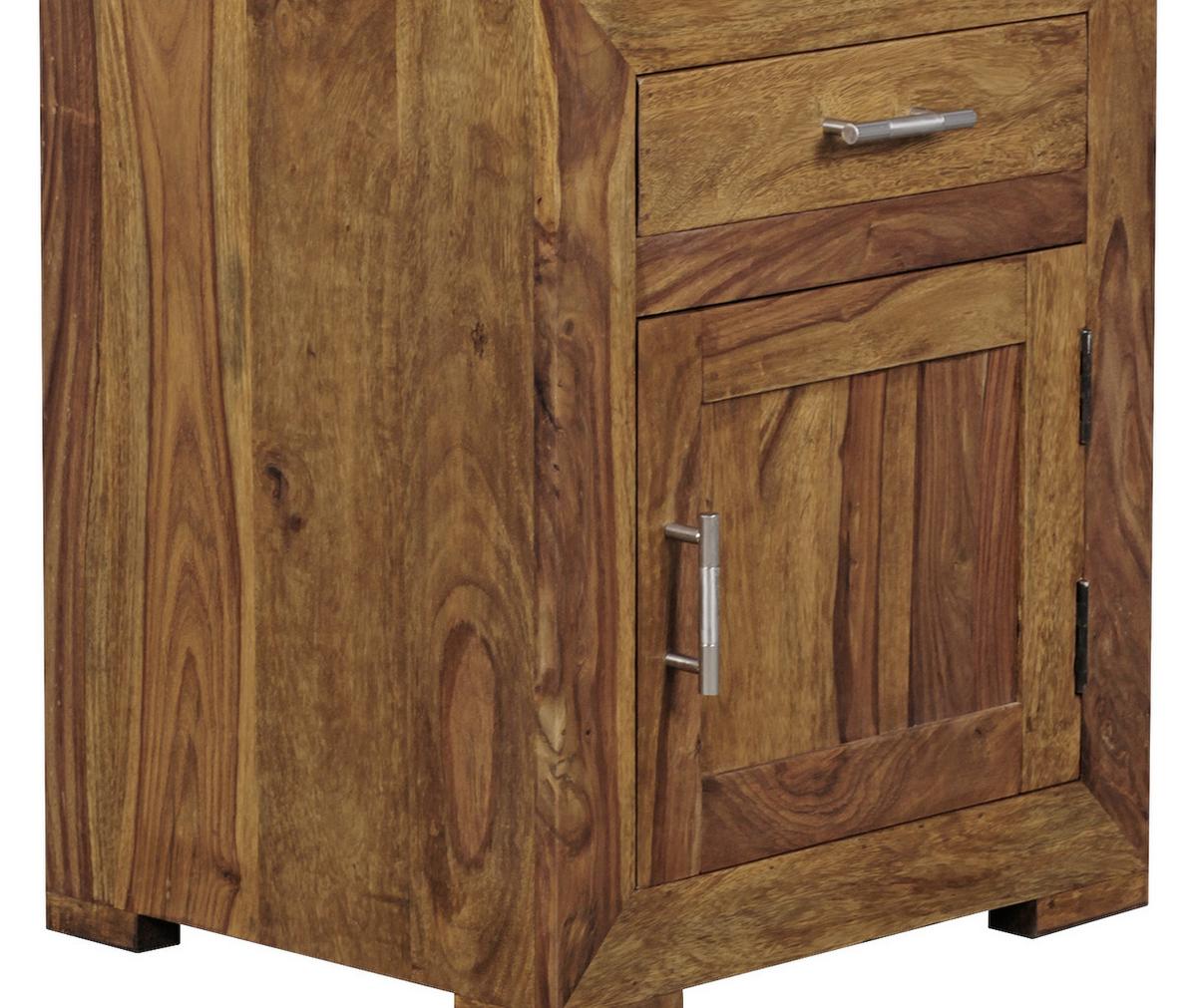 Nachtkästchen Sheesham Massiv H: 60 Cm Mumbai - Sheeshamfarben, KONVENTIONELL, Holz (50/60/40cm) - MID.YOU