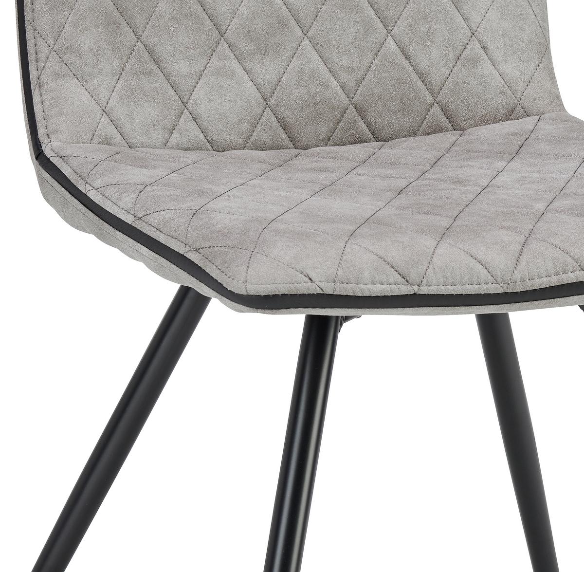 Négylábú Szék "sabine" Sabine - fekete/szürke, Modern, textil/fém (45/90/59cm)