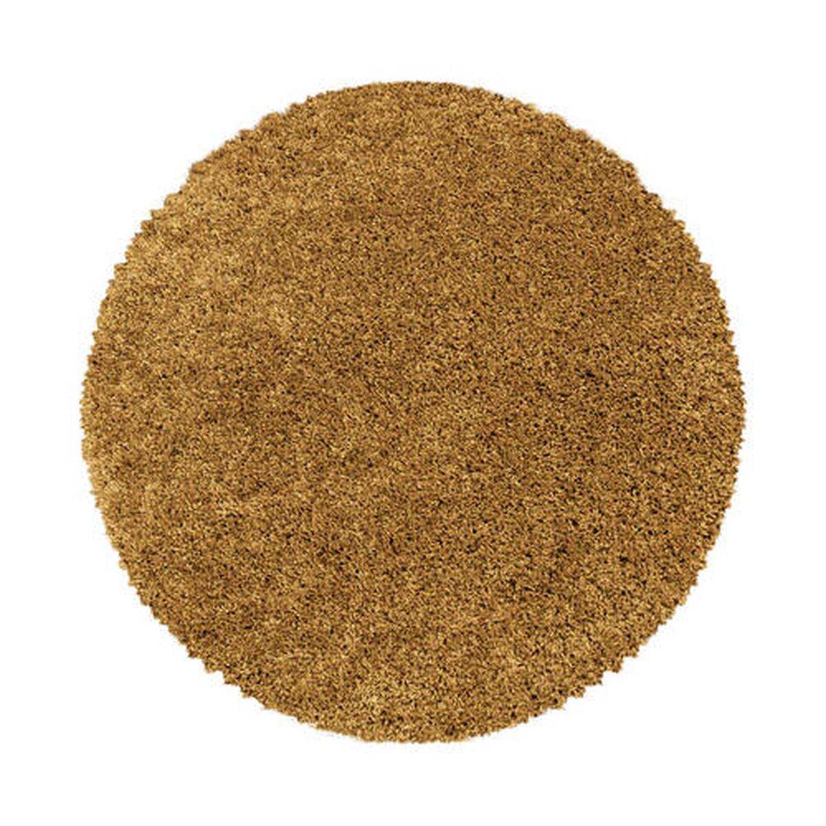 Hochflor Teppich Goldfarben Naturfaser Sydney Ø 200 cm - Goldfarben, Basics, Textil (200cm)