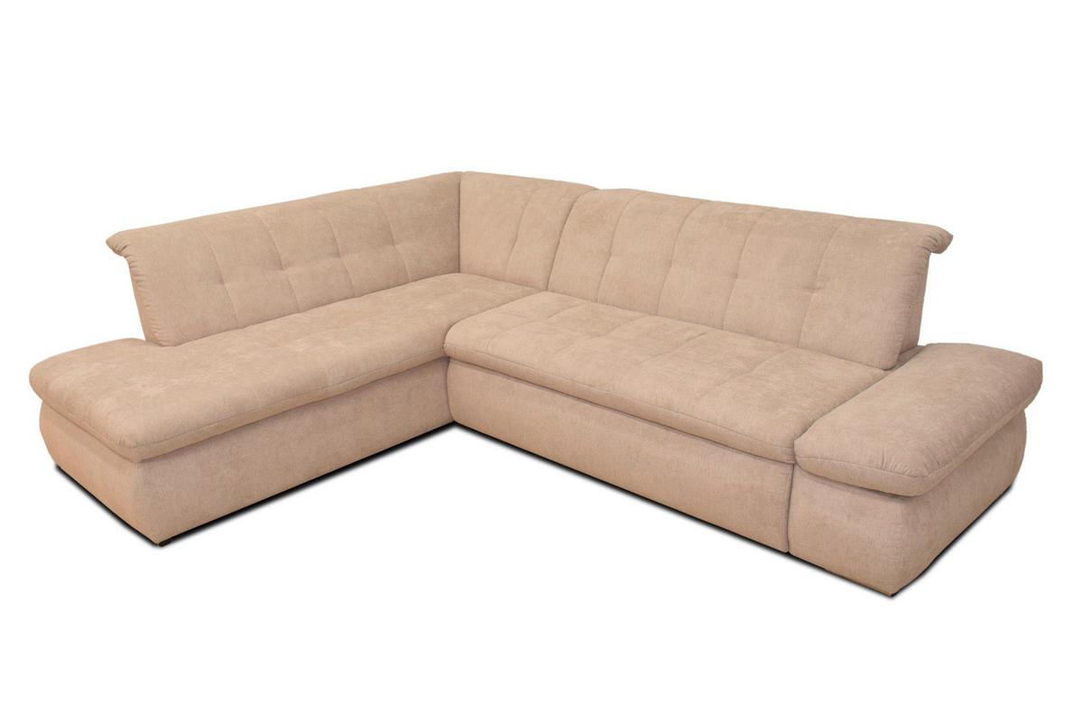 Ecksofa Moric Beige Mikrofaser - Chromfarben/Beige, KONVENTIONELL, Textil (216/273cm) - MID.YOU