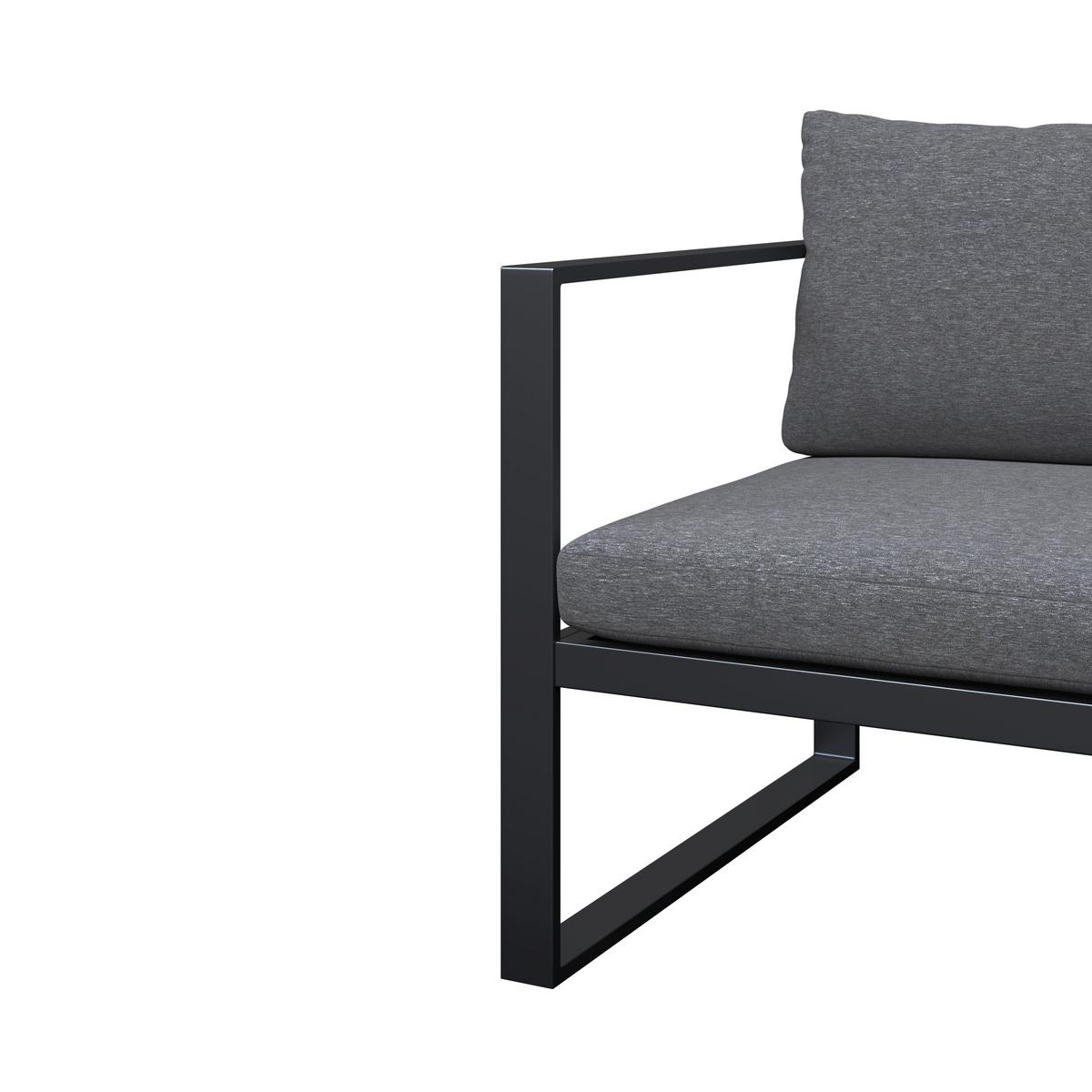 TERASOVÁ SEDACÍ SOUPRAVA AURELIA - antracitová, Moderní, kov/textil - Mömax