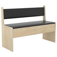 Sitzbank Esal Honigeiche B: 110 cm - Honigeiche/Weiß, MODERN, Holzwerkstoff (110/80/42cm) - MID.YOU