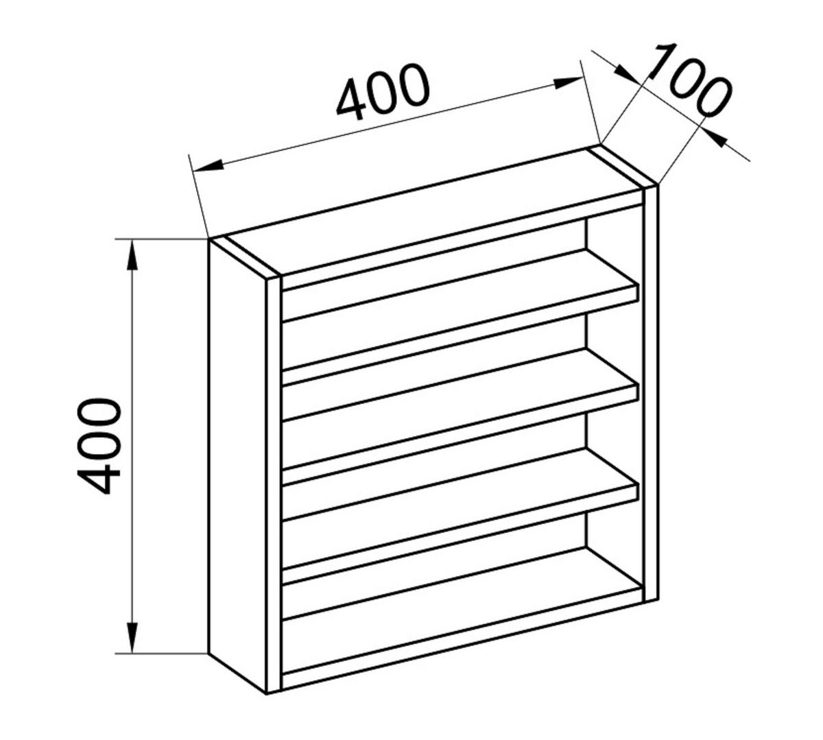 Wandregal Osado Buchefarben Dekor - Buchefarben, Design, Holzwerkstoff (40/40/10cm) - MID.YOU