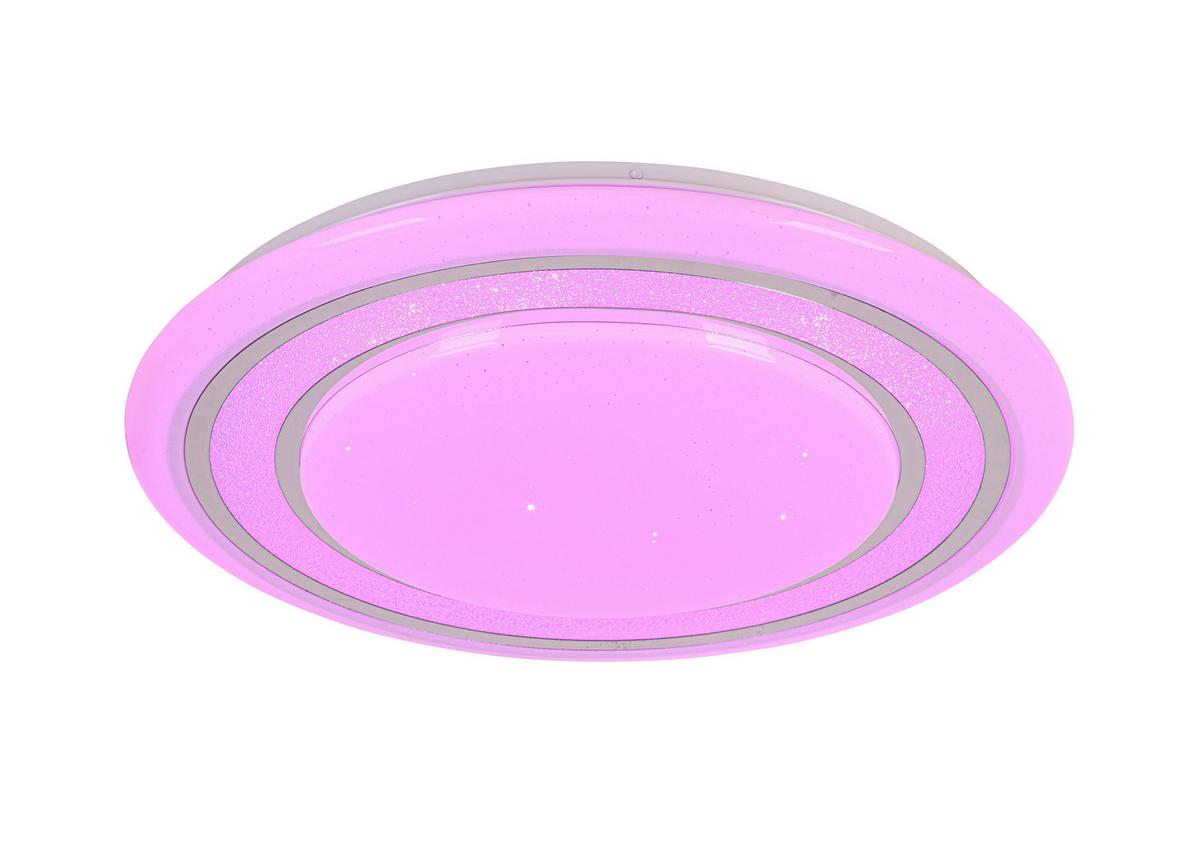STROPNÍ LED SVÍTIDLO GIESBERT - bílá/barvy chromu, Moderní, kov/plast (55/8cm) - Premium Living