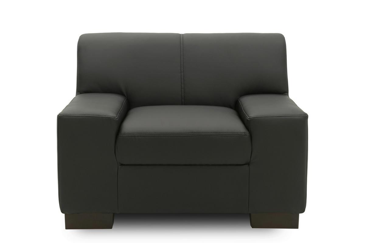 Polstersessel Norma Schwarz Lederlook - Wengefarben/Schwarz, Design, Textil (101/74/85cm) - MID.YOU