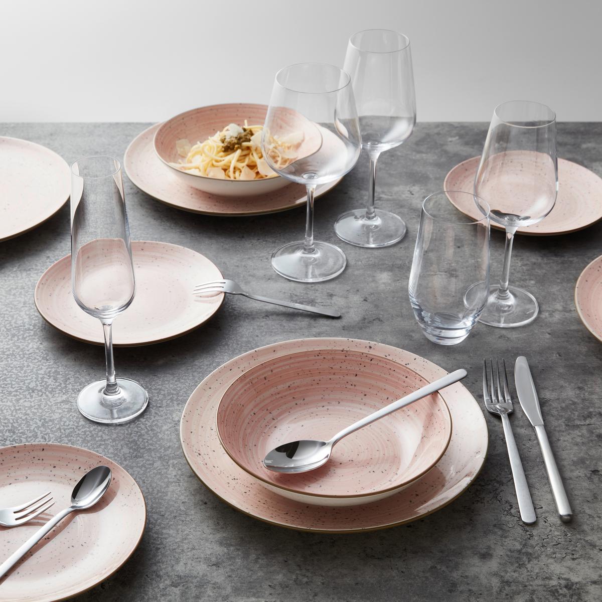 JEDÁLENSKÝ SERVIS 12-dielna, pre 4 osoby - ružová, Konventionell, keramika - Modern Living