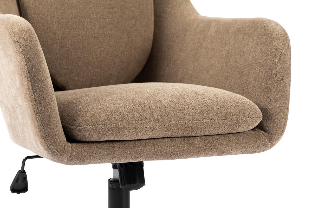 Drehstuhl Amalfi Beige B: 58 cm - Beige/Schwarz, MODERN, Kunststoff/Textil (58/91-99/71cm) - MID.YOU